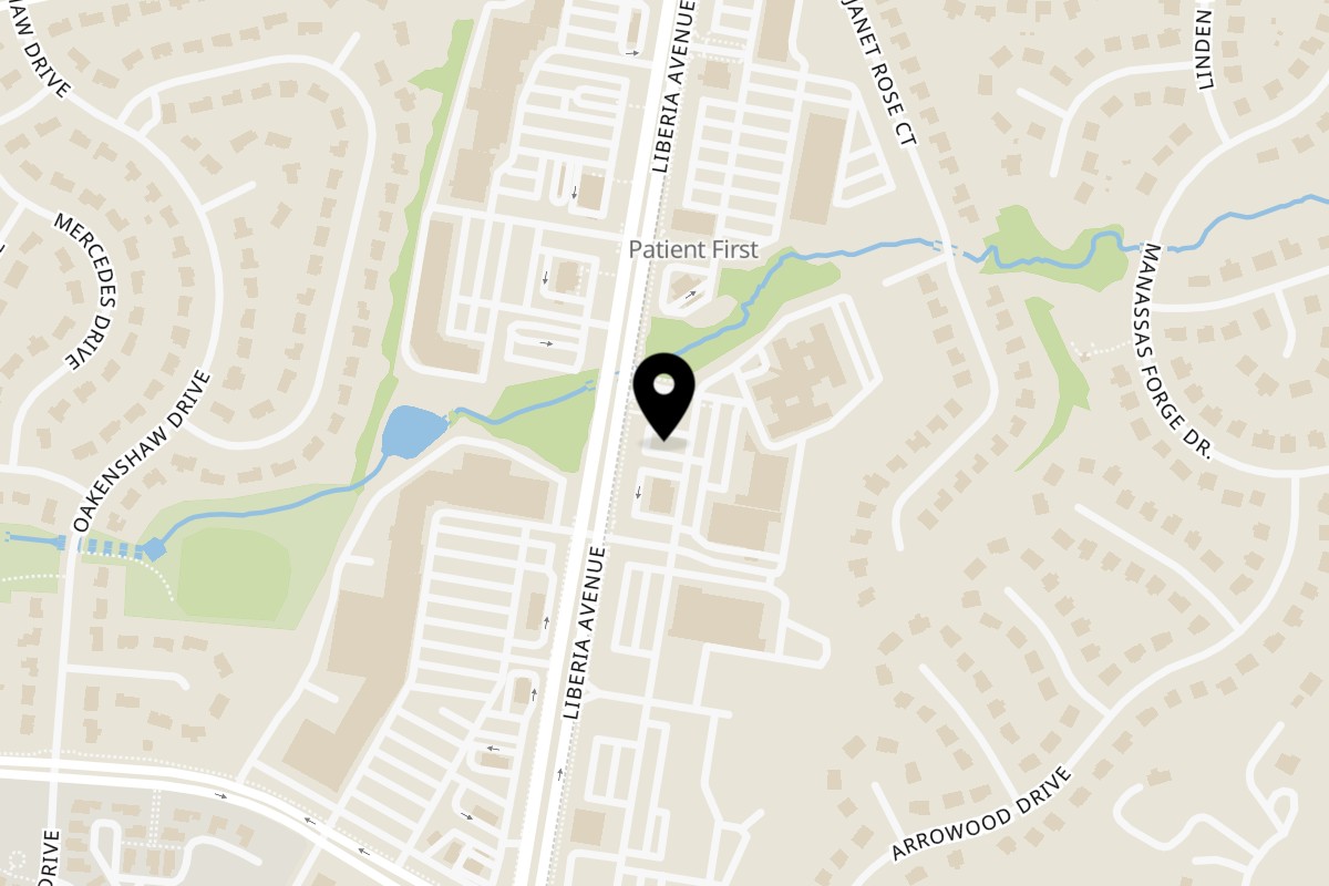 Map showing the location of Two Brothers Chicken Two Brothers Express on 9745 Liberia Ave in Manassas